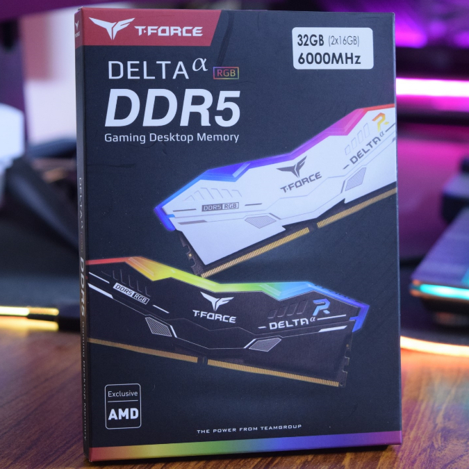 Ram TeamGroup T-Force Delta Black - White RGB 32GB DDR5 6000MHz PC5-48000 CL38 - BẢO HÀNH 5 NĂM CHÍNH HÃNG