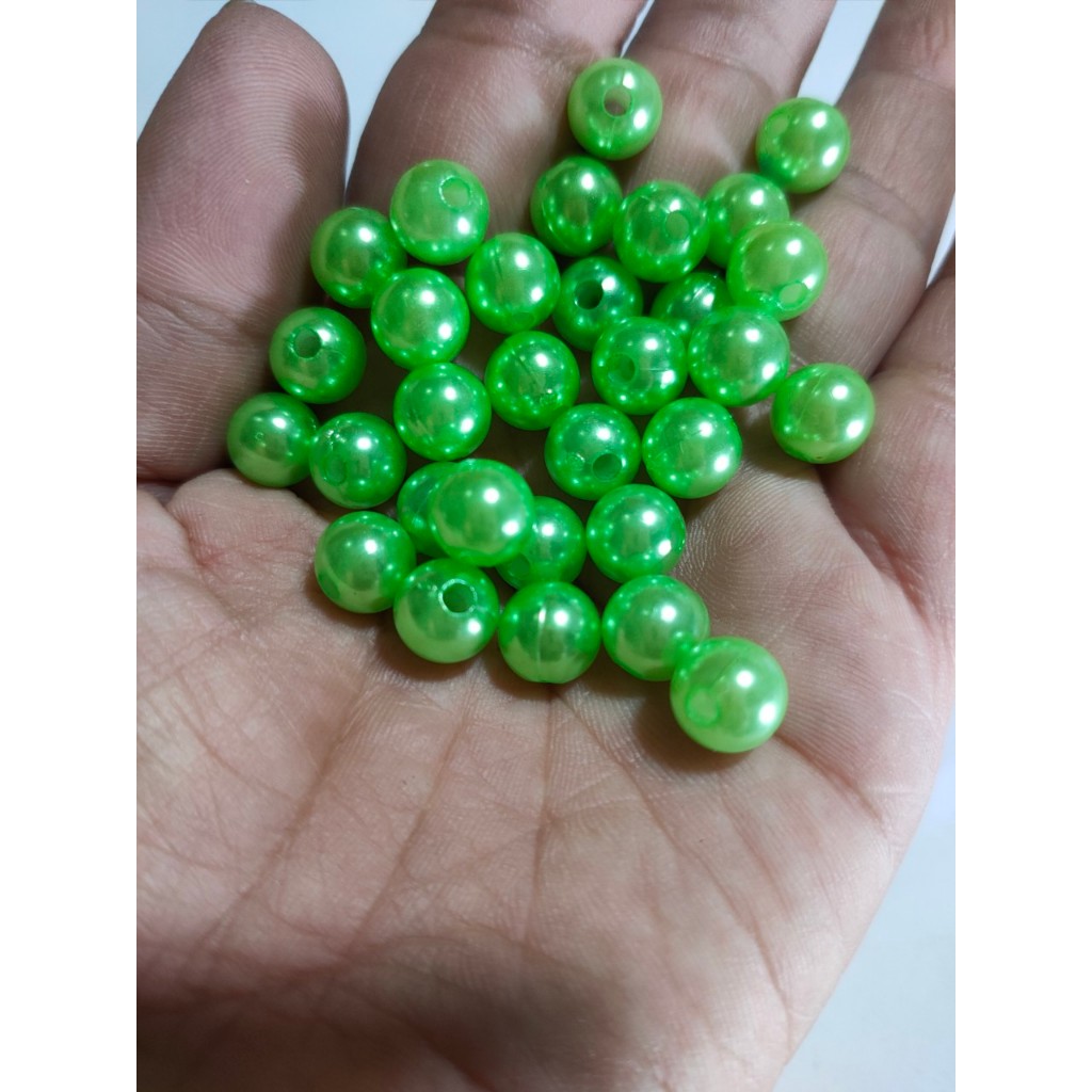 10/25/50gam hạt châu có lỗ 12mm, hạt cườm,hạt bẹt, cườm,  trai nhựa đủ màu