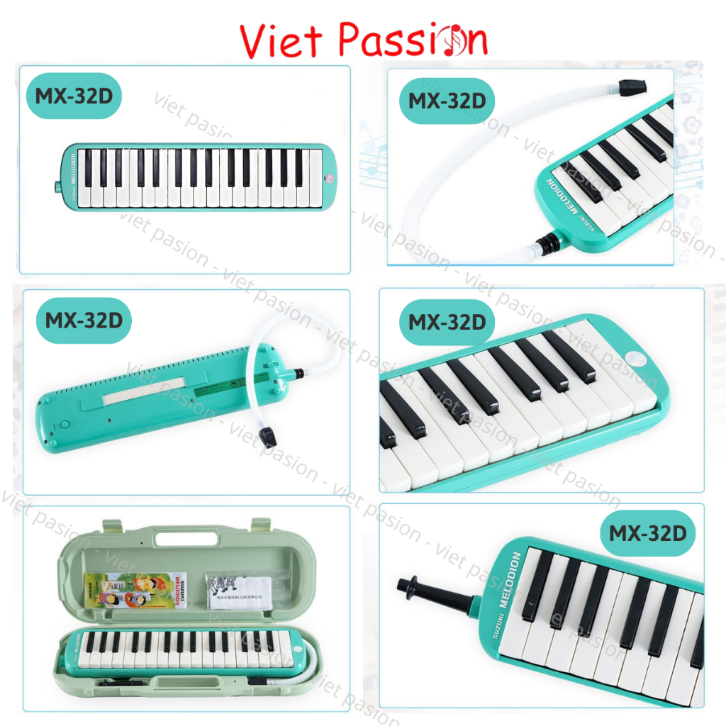 Kèn Melodion Suzuki 37 phím MX-37D Melodica 32 phím  STUDY-32D MX-32D Pianica Hộp Nhựa Cứng Chính Hãng Viet Passion HCM