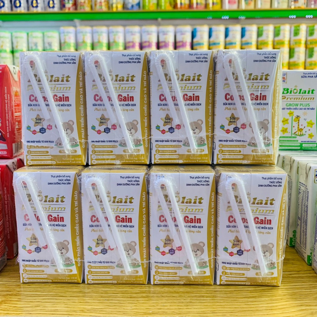 1 VỈ 4 HỘP SỮA BỘT PHA SẴN BIOLAIT COLOS GAIN 110ML PHÁT TRIỂN THỂ LỰC VÀ TĂNG CÂN
