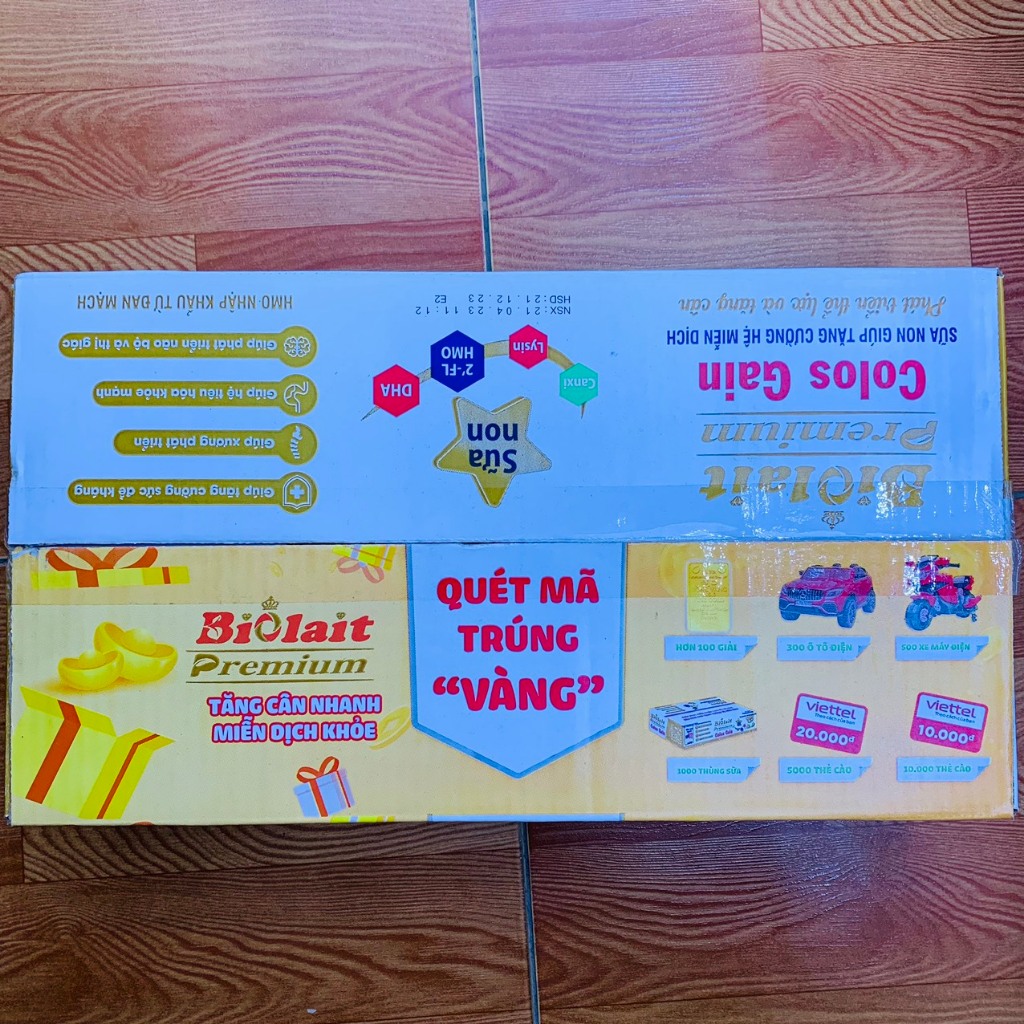 1 VỈ 4 HỘP SỮA BỘT PHA SẴN BIOLAIT COLOS GAIN 110ML PHÁT TRIỂN THỂ LỰC VÀ TĂNG CÂN