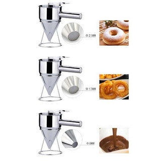 Phễu rót bột inox cao cấp, phểu chiết sốt kem inox,phễu rót bột inox dung tích 600ML,phễu rót bột inox dung tích1200ML