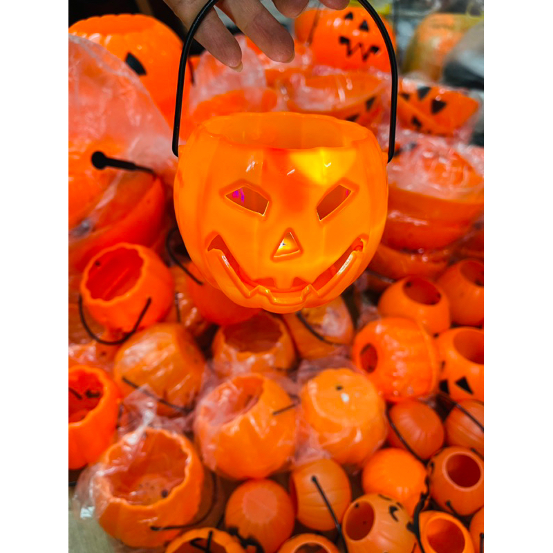 Giỏ bí ngô xách đựng kẹo chơi lễ hội halloween / giỏ xách bí ngô hoá trang HALLOWEEN
