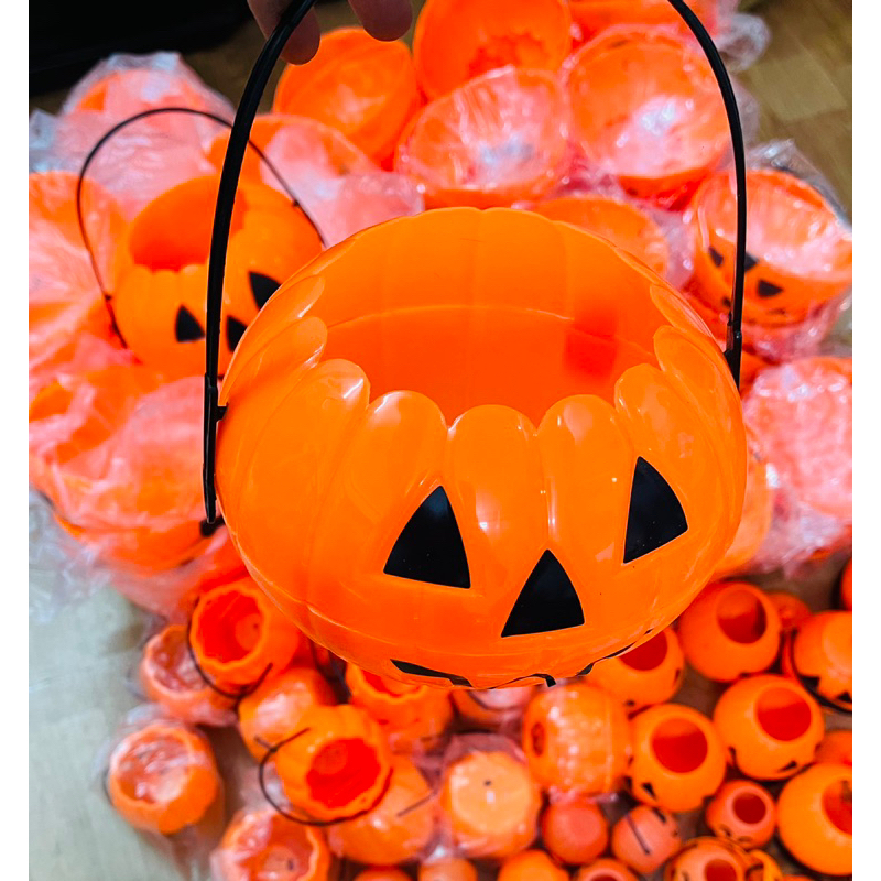 Giỏ bí ngô xách đựng kẹo chơi lễ hội halloween / giỏ xách bí ngô hoá trang HALLOWEEN