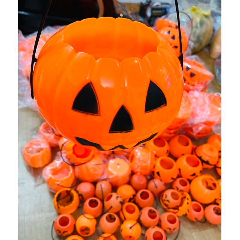 Giỏ bí ngô xách đựng kẹo chơi lễ hội halloween / giỏ xách bí ngô hoá trang HALLOWEEN