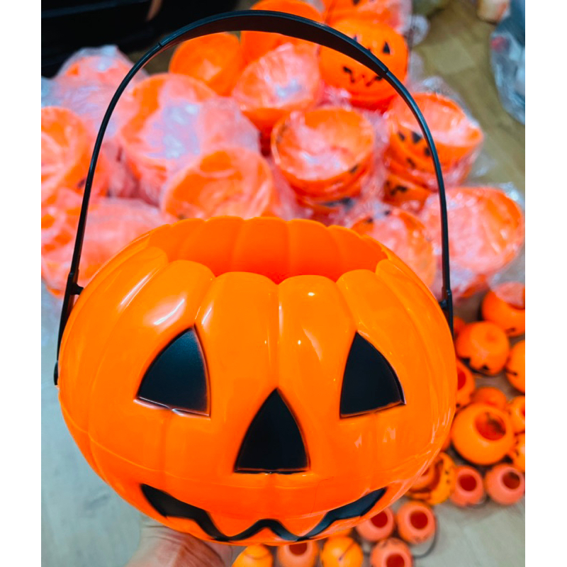 Giỏ bí ngô xách đựng kẹo chơi lễ hội halloween / giỏ xách bí ngô hoá trang HALLOWEEN