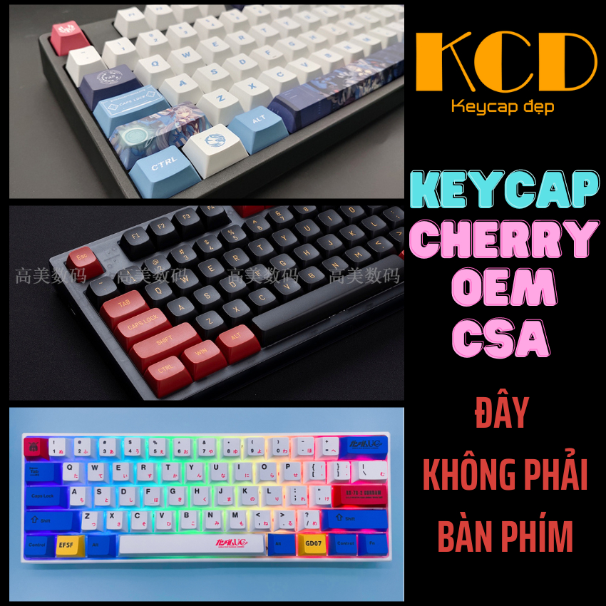 Bộ keycap PBT cho bàn phím cơ, Cherry, OEM, CSA, MOA,... nhiều chủ đề Anime, Game Genshin Impact, tổng hợp,...