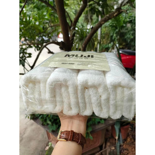 Set 4 khăn muji trắng 35*80cm