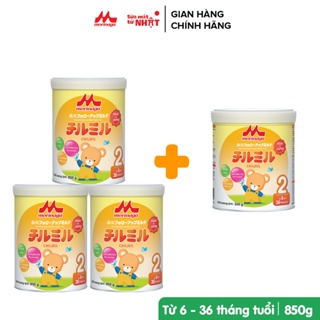 Combo 3 lon sữa Morinaga Chilmil số 2 Nhật Bản 850g bé đề kháng khỏe