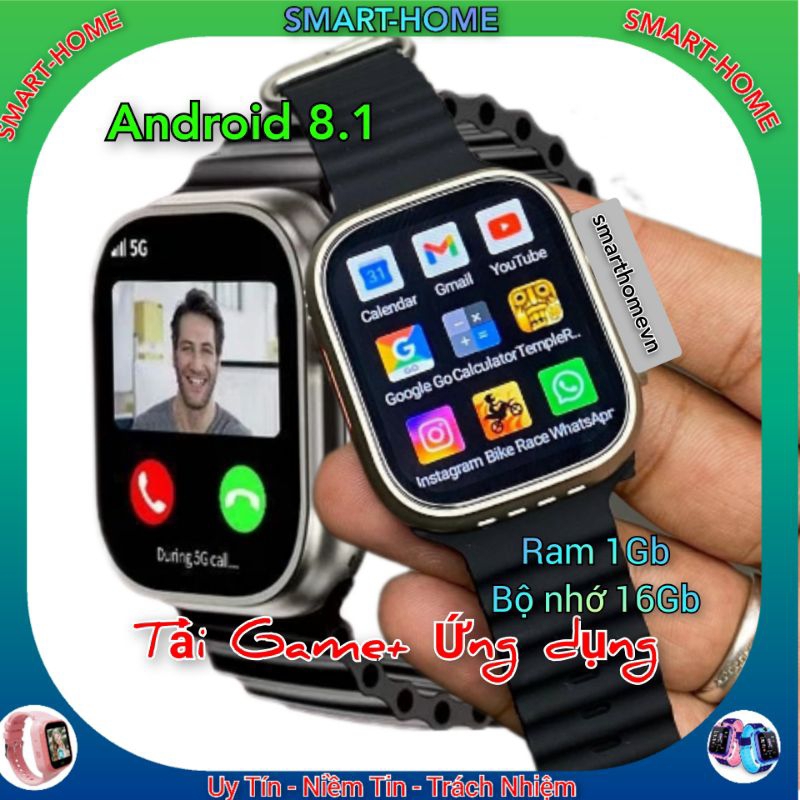 ĐỒNG HỒ THÔNG MINH CAO CẤP H1 4G, 5G ULTRA ANDROID
