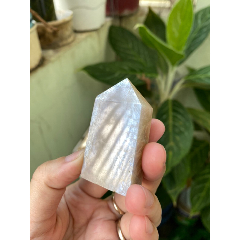 Bi Sunstone - Palm Peach Moonstone - Tumbled Peach Sunmoon - Đá thiên nhiên mài bóng trang trí thanh tẩy