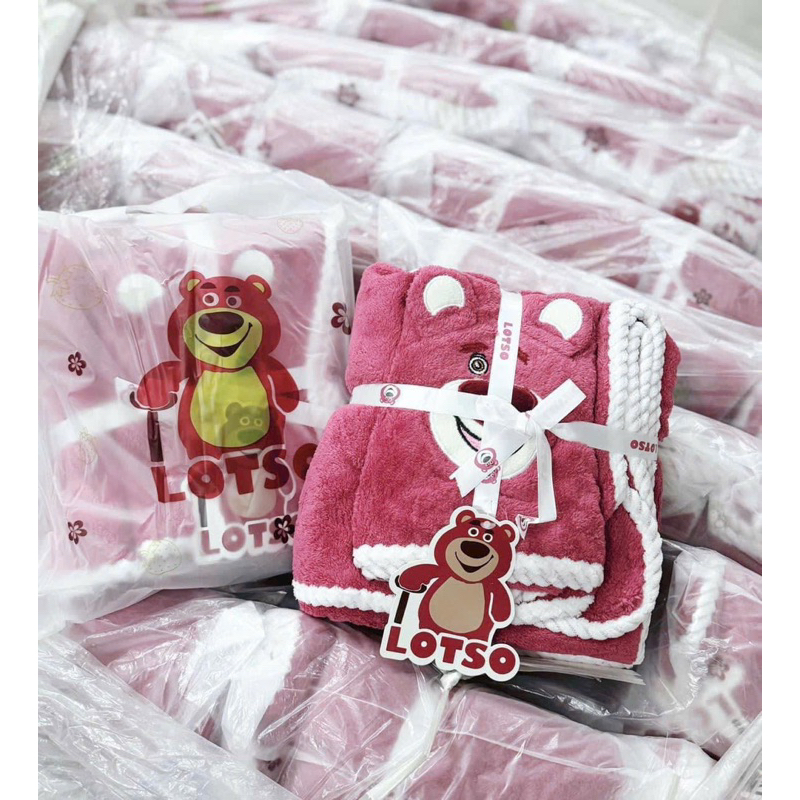 Set chăn + khăn gấu Lotso