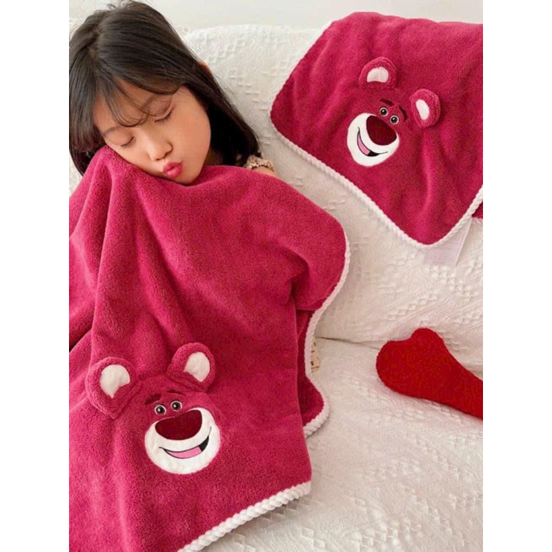 Set chăn + khăn gấu Lotso