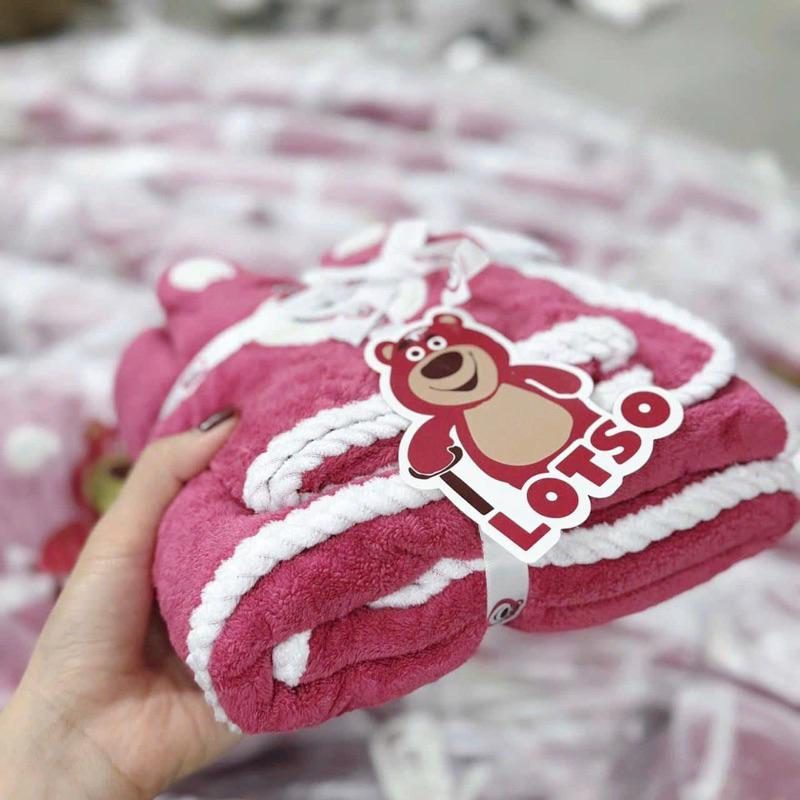 Set chăn + khăn gấu Lotso