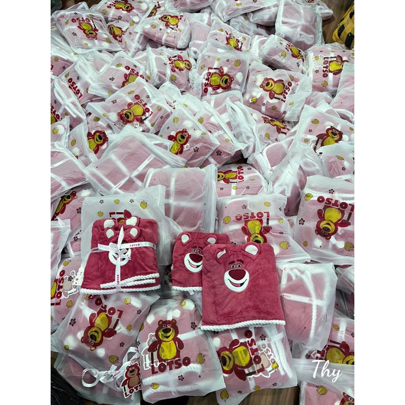 Set chăn + khăn gấu Lotso