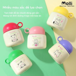 Bình ủ cháo/ bình giữ nhiệt molli 500ml tặng kèm thìa