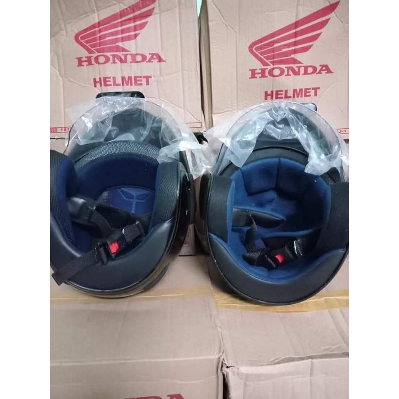 Nón bảo hiểm 3/4 nam nữ  Honda đen bóng