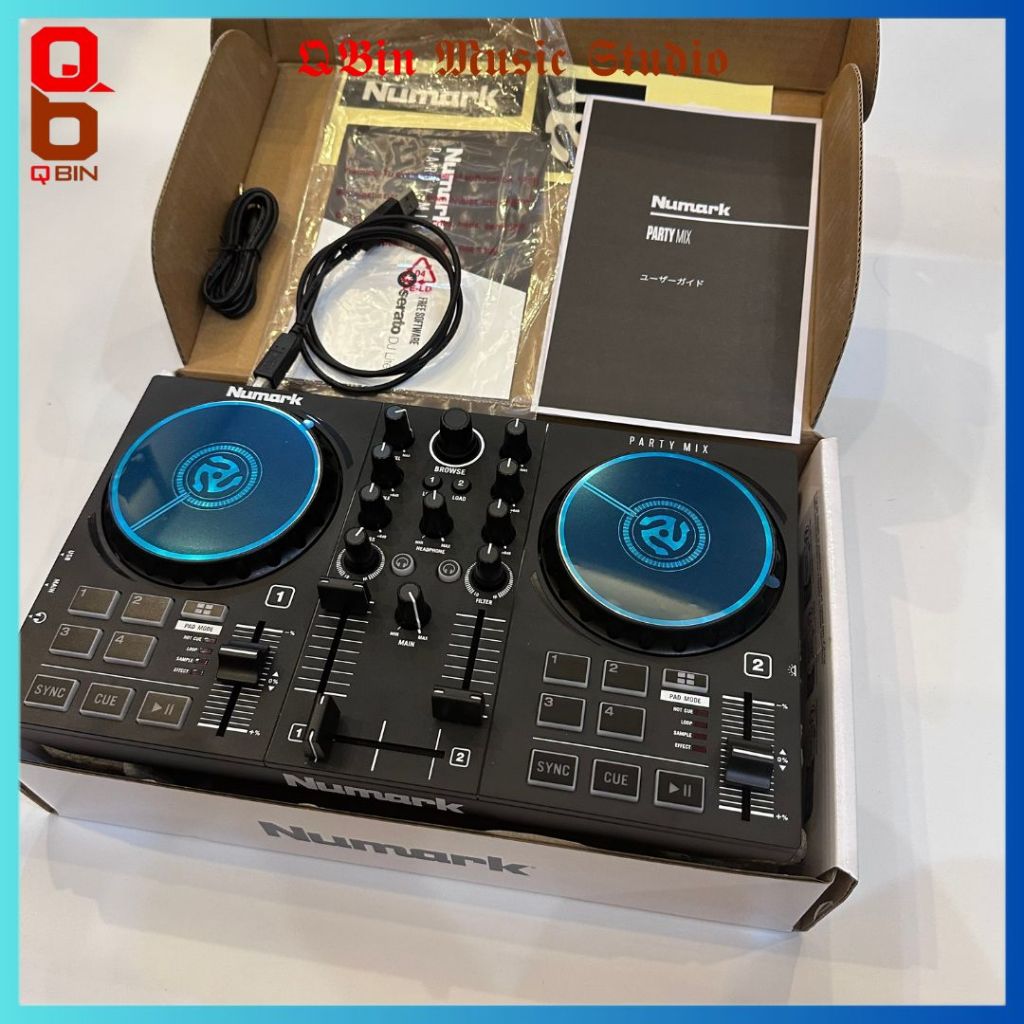 Bàn dj controller Numark party mix 2 sử dụng phần mềm serato hoặc vitual dj nhỏ gọn