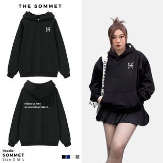 Áo Hoodie Nỉ Bông Unisex Local Brand The Sommet Màu Đen Dày Dặn