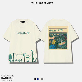 Áo Thun Unisex Local Brand The Sommet Màu Be Oversize Hanoian- T15
