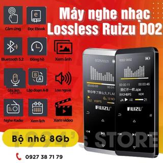 [FREESHIP] Máy Nghe Nhạc Lossless Bluetooth 5.2 Ruizu D02 Bản 2024 - Có loa ngoài và màn hình cảm ứng, xem phim, xem ảnh