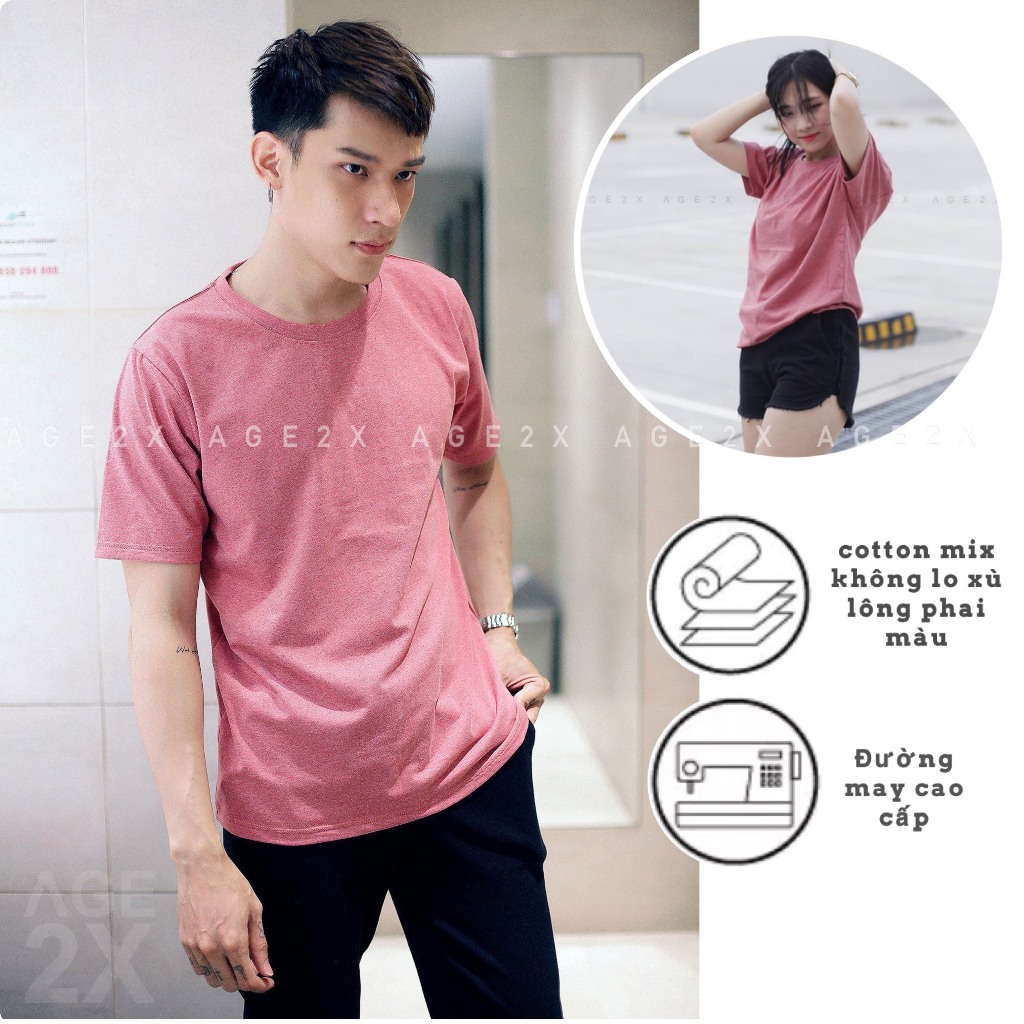 TOP 10 Màu Áo Thun Trơn Nam tay ngắn AGE2X hàng vnxk