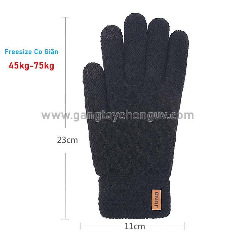 Găng tay len giữ ấm đi xe máy mùa đông cảm ứng, dày dặn cho nam nữ GSUN HN