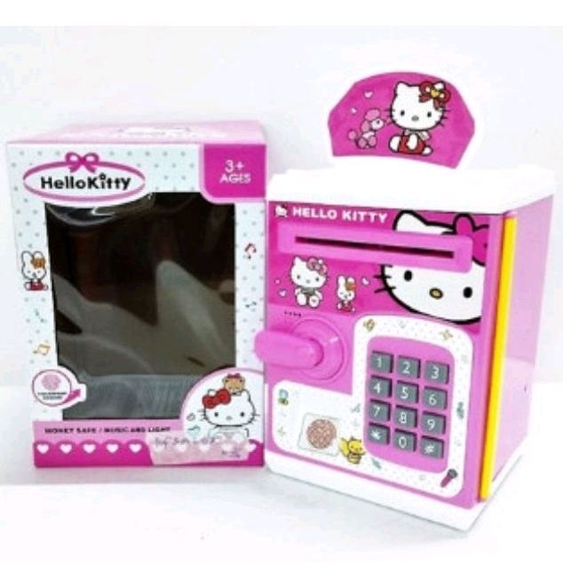 đồ chơi hộp tiết kiệm vân tay hello kitty, đôrremon, captain.