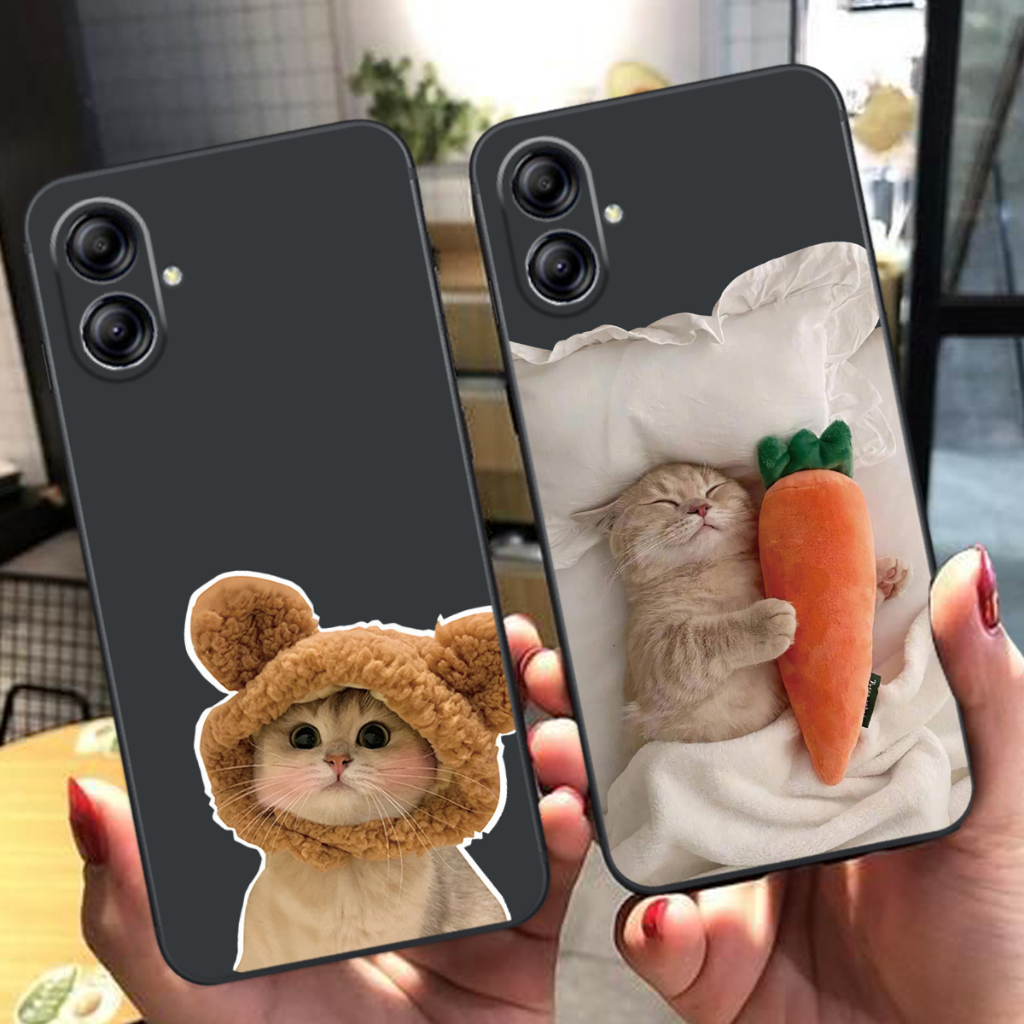 Ốp lưng Samsung A05 / Samsung A05S dẻo mềm in chú mèo cute bảo vệ camera