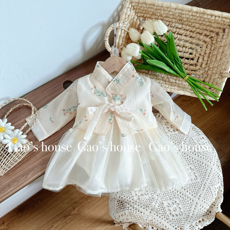 Set hanbok phong cách hàn quốc cho bé gái