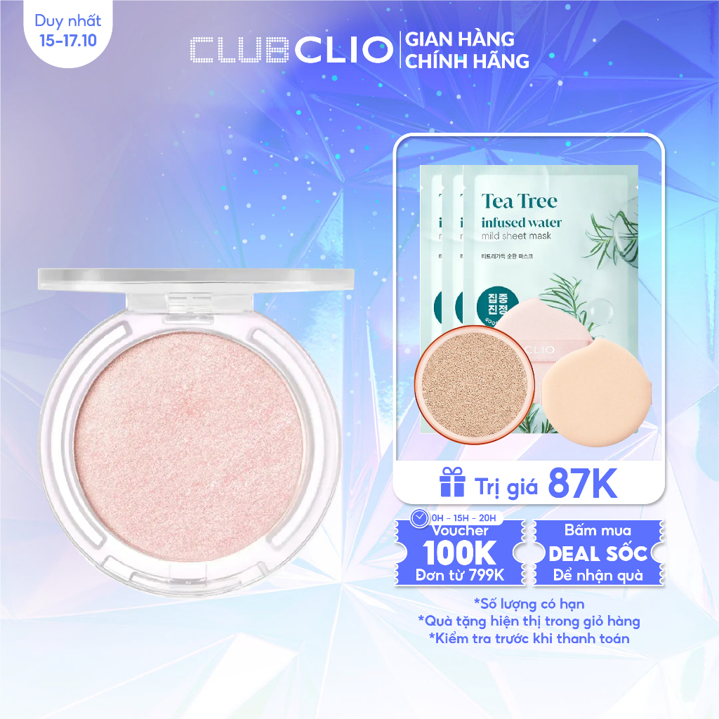 Phấn Bắt Sáng Peripera Pure Glory Highlighter 3g (tặng kèm cọ)