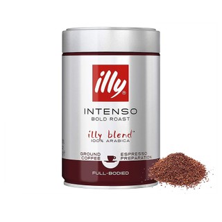 Cà phê bột illy intenso bold roast ground coffee 125g