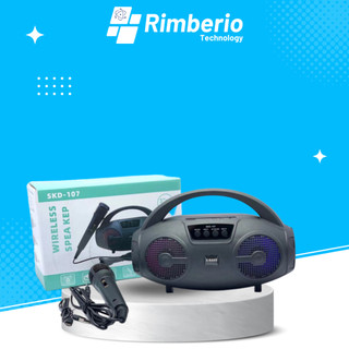 Loa hát karaoke bluetooth skd107 tặng kèm míc hát sạc pin tiện dụng, âm bass mạnh hát cực hay, bảo hành 12 tháng