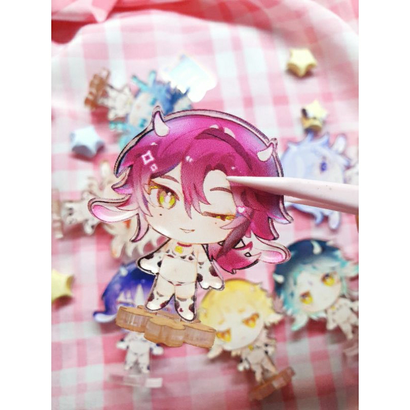 Standee Genshin Impact Bò Sữa single board 4cm bé xinh