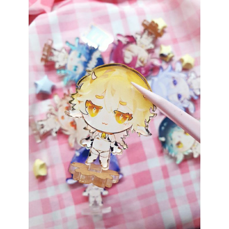 Standee Genshin Impact Bò Sữa single board 4cm bé xinh