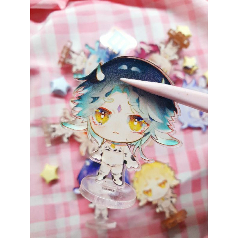 Standee Genshin Impact Bò Sữa single board 4cm bé xinh