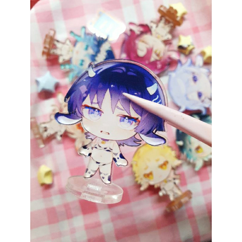 Standee Genshin Impact Bò Sữa single board 4cm bé xinh