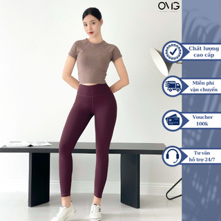  Áo tập Nữ BIKINI PASSPORT kiểu tay ngắn - màu Nâu - BG112_BR 