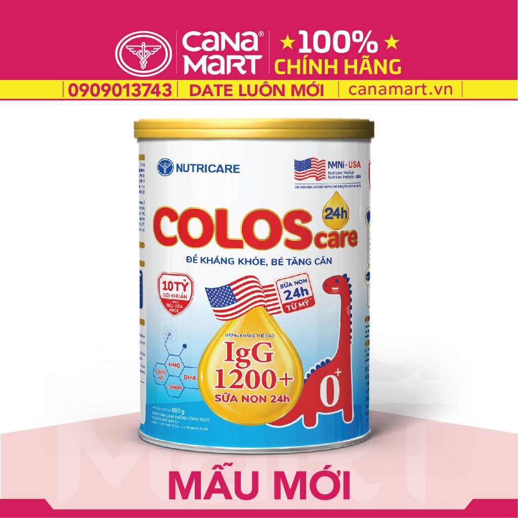 Sữa bột Nutricare ColosCare 24H 0+ tăng cường hệ miễn dịch (800g)