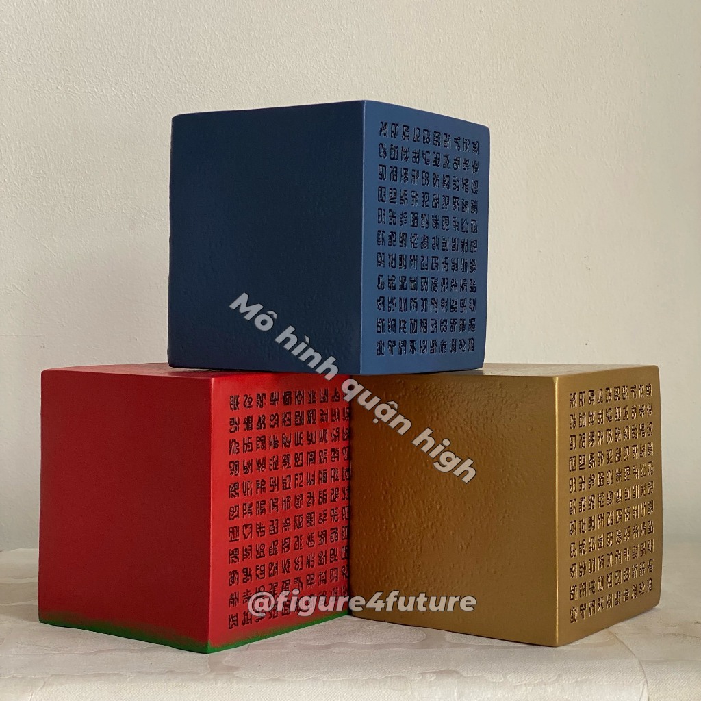 Mô hình tảng đá lịch sử Poneglygh màu xanh đỏ vàng - tảng đá OnePiece cao 12CM - mô hình one piece poneglygh