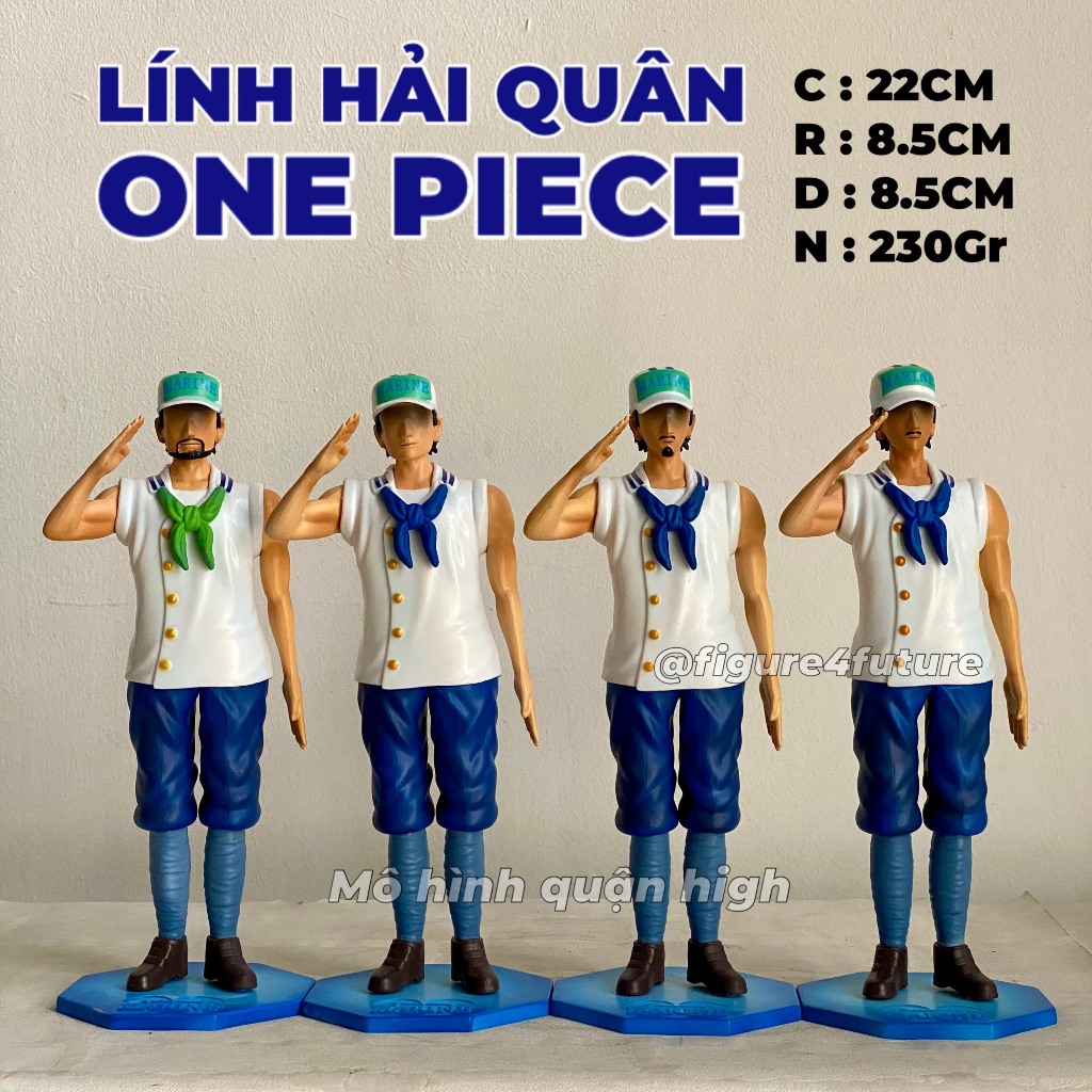 Mô hình lính hải quân Marine cao 22CM - bộ 4 mô hình nhân vật Lính hải quân One piece - One piece figure