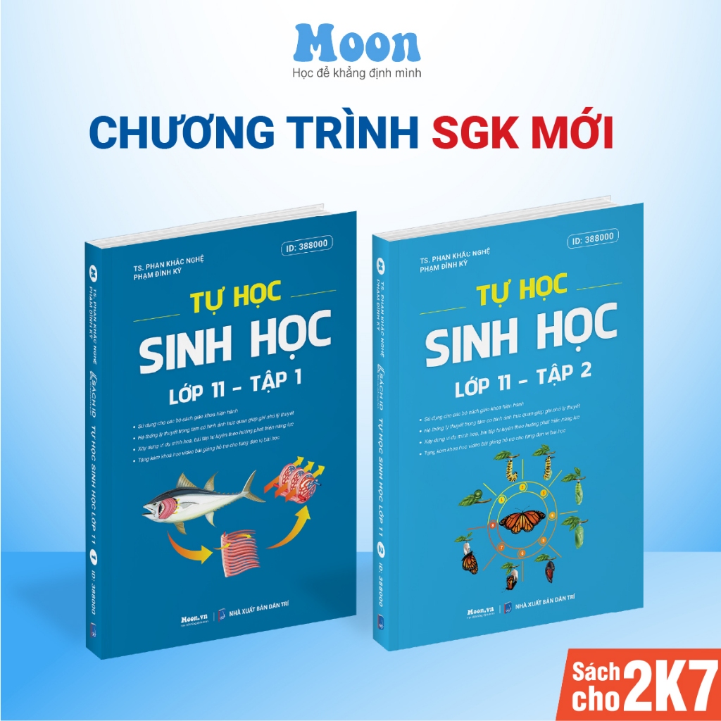 Sách sinh học 11 thầy Phan Khắc Nghệ, tự học sinh học lớp 11 Moonbook