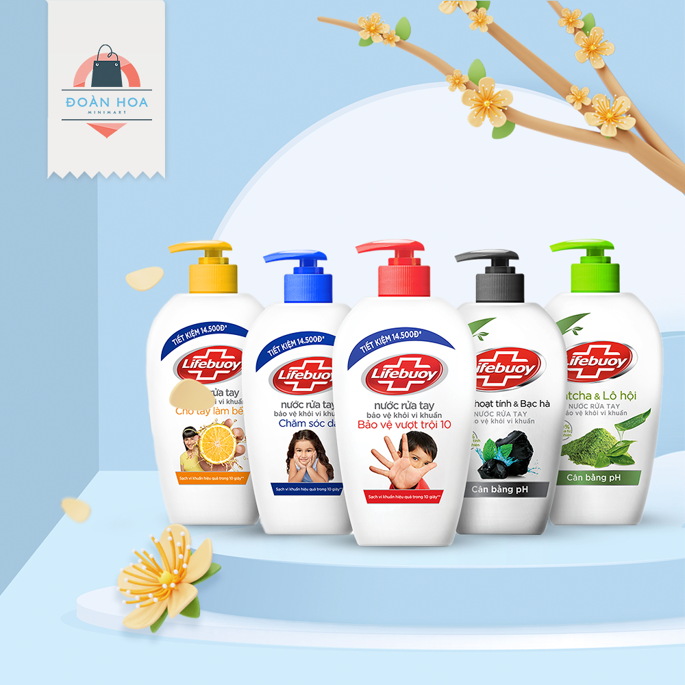 Nước rửa tay bảo vệ vượt trội Lifebuoy | Chai 450gr