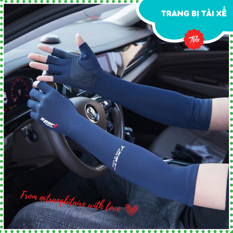 Găng tay chống nắng dài xỏ 5 ngón lái ô tô,đi xe máy mùa hè găng tay chống nắng nam nữ sport dài tay thao tác tiện-GDX5