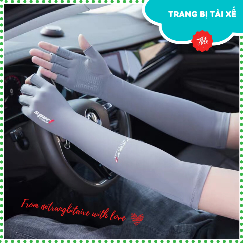 Găng tay chống nắng dài xỏ 5 ngón lái ô tô,đi xe máy mùa hè găng tay chống nắng nam nữ sport dài tay thao tác tiện-GDX5