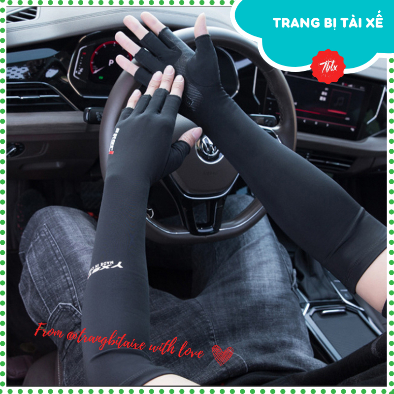 Găng tay chống nắng dài xỏ 5 ngón lái ô tô,đi xe máy mùa hè găng tay chống nắng nam nữ sport dài tay thao tác tiện-GDX5