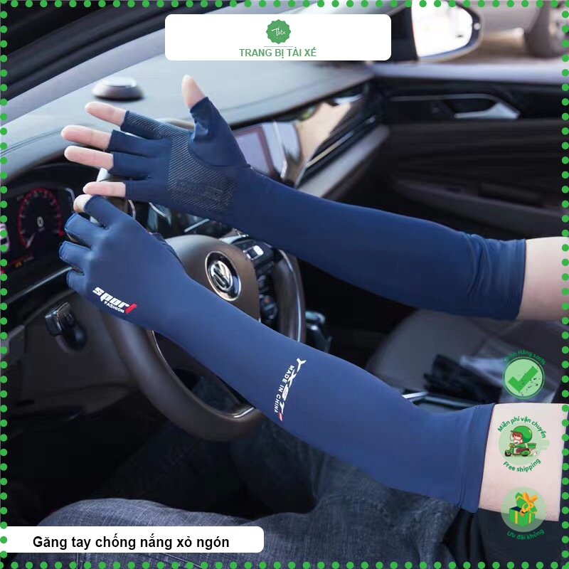 Găng tay chống nắng dài xỏ 5 ngón lái ô tô,đi xe máy mùa hè găng tay chống nắng nam nữ sport dài tay thao tác tiện-GDX5
