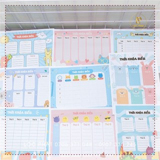 Mua là có quà: nhiều mẫu thời khóa biểu siêu cute kt A5 16x21 cm