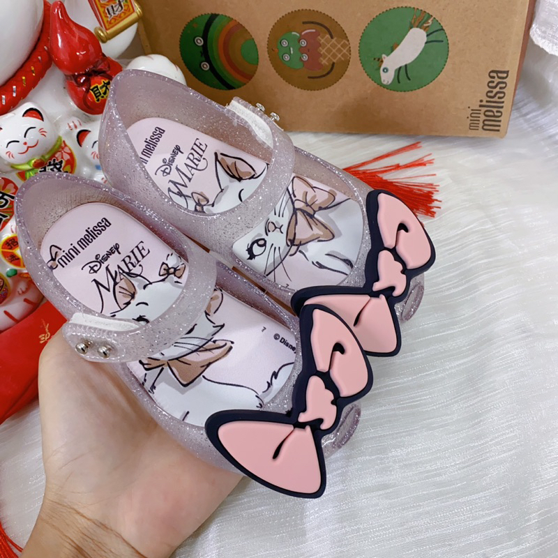 Giầy nhựa thơm melissa nơ mèo cho bé gái dễ thương từ 1-8 tuổi it