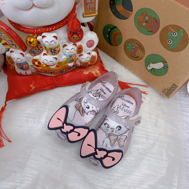 Giầy nhựa thơm melissa nơ mèo cho bé gái dễ thương từ 1-8 tuổi it